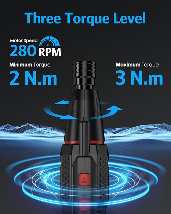 Upgraded 4.2V Electric Cordless Screwdriver, Rechargeable Screwdriver Set with 13 Bits, 3 Torque Settings, 1600mAh Battery & Dual LED Lights, Ideal Tool for Home Repairs, Installation