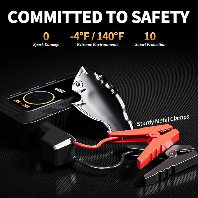 Jump Starter with Air Compressor, X3 1500A Car Battery Jumper Starter Portable for 8.0L Gas or 6.0L Diesel Engine, 12V Jump Box with Smart Jumper Cables, 150PSI Tire Inflator, PD45W, LED Light
