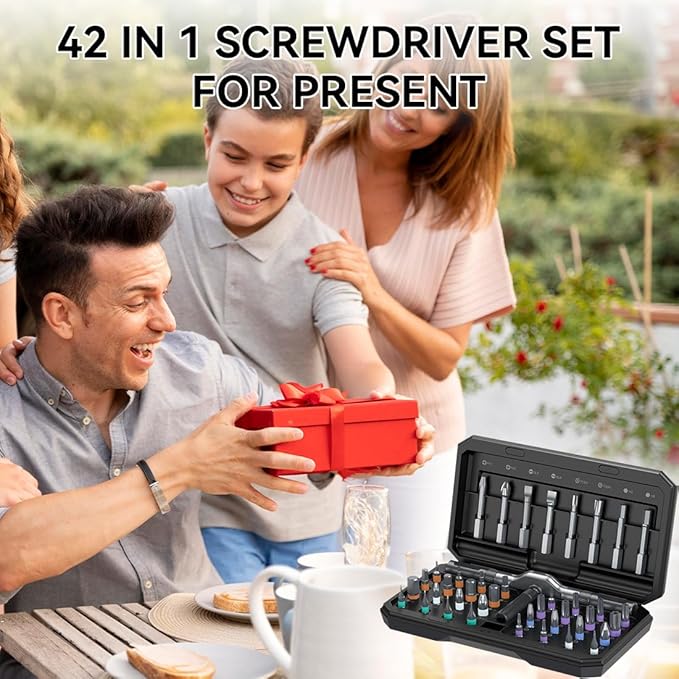 42 In 1 Magnetic Ratchet Screwdriver Set, Multifunctional Diy Ratchet Mini Screwdriver Set, Precision Repair Tool With Detachable Handle, Small Screw Driver For Furniture Computer (42PCS-ORANGE)