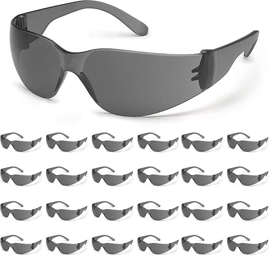 ATERET Protective Polycarbonate Safety Glasses White For Nurses Mechanic Electrician Saftey Glasses Goggles Anti Fog Eye Goggles Safety Protection (300 Pairs Grey)