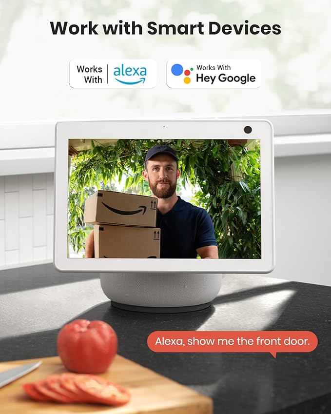 Doorbell Camera Wireless, 2K Dual Lens Video Doorbell with Chime, Outdoor Security Cemera with AI Smart Human Detection, 2-Way Audio,Voice Changer, Night Vision, Compatible with Alexa