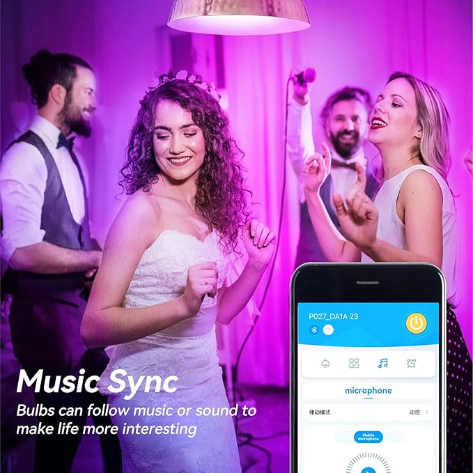 TJOY Smart WiFi Led Bulbs 9W(60W Equivalent), Compatible with Alexa&Google Assistant,Color Changing Light Bulb, A19 E26 800LM(2.4Ghz only),6 Pack