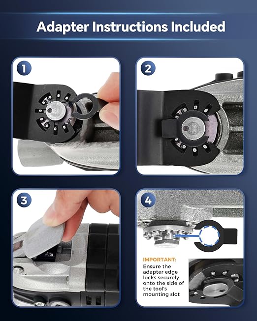 COMOWARE 20 Pcs Titanium Oscillating Tool Blade, 1-3/4” & 1-3/8” Professional Multi-Tool Blades Kit, Quick Release Durable Oscillating Saw Blades for Wood, Plastic & Soft Metal
