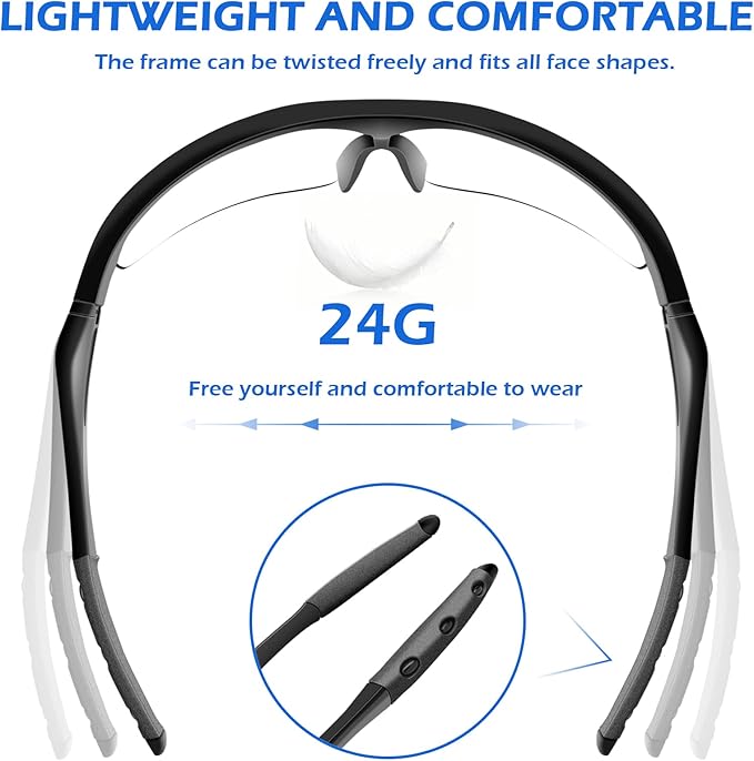 OXG 6 Pack Tinted Safety Glasses for Men Women, Safety Goggles ANSI Z87.1 Protective Eyewear Scratch Resistant Eye Protection