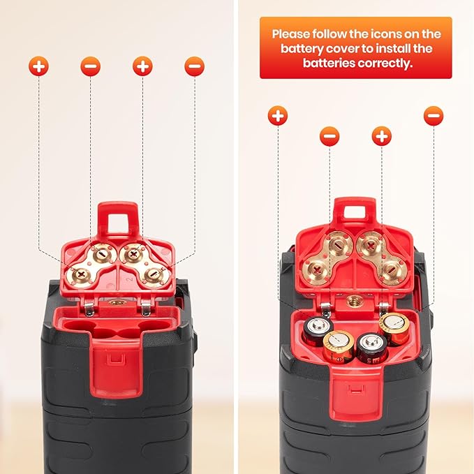 Elikliv 2 Plumb Dots 5 Lines Laser Level - 200Ft Green Laser Level Lines Tool, 360° Horizontal Green Line & 120° Vertical Laser Line, Laser Level 360 Self Leveling for DIY (Red)