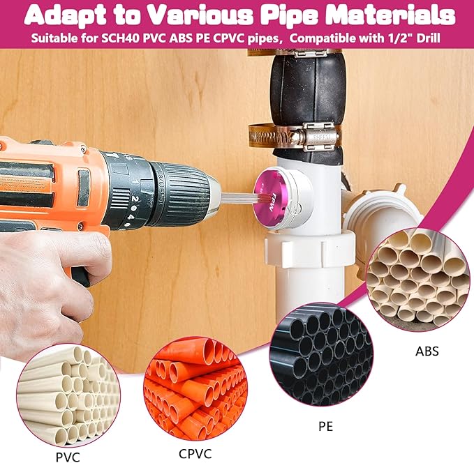 Original Design Patent Triple Inserts 2-1/2 Inch PVC Pipe Reamer, PVC Fitting Saver, Pipe Tools for Schedule 40