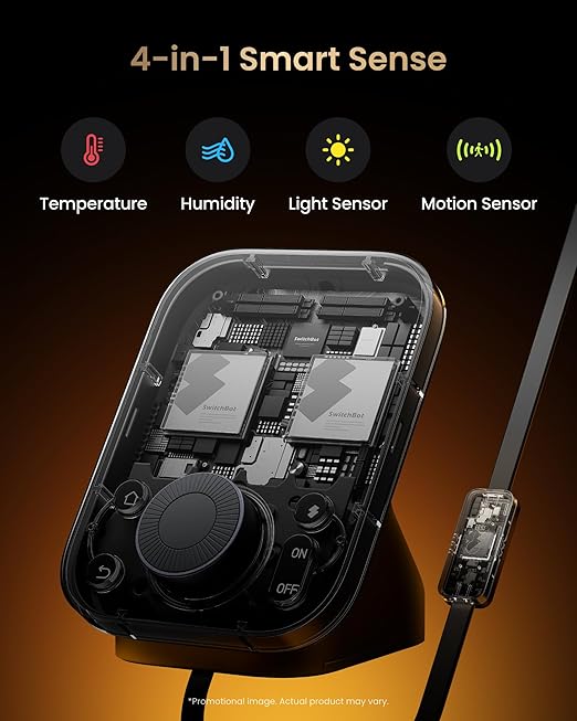 SwitchBot Hub 3 (3rd Gen), Smart Home Hub with 2.4" IPS Screen & Knob Control, WiFi Thermometer Hygrometer, IR Remote Hub (Matter/Bluetooth 200m), Alexa/Google/Apple Home Compatible
