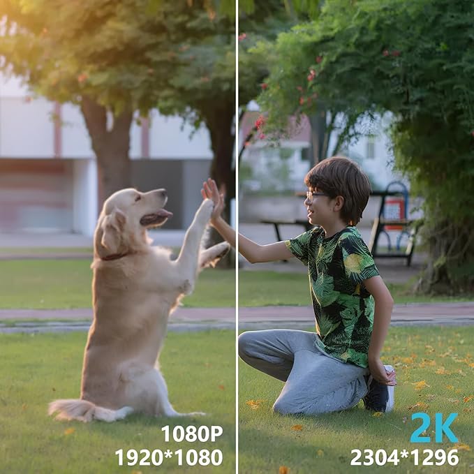 Solar Security Cameras Wireless Outdoor, 2K Solar/Battery Powered WiFi Security Camera, Pan/Tilt 360° View, AI Motion Detection for Home Security, 2-Way Audio, Siren, IP65, SD/Cloud Storage