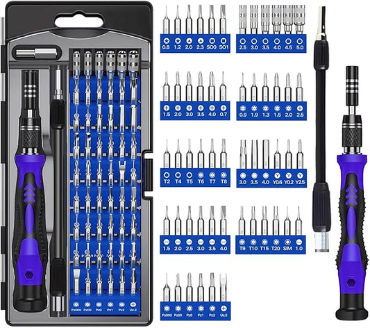 58-in-1 Precision Screwdriver Set, Magnetic Repair Tool Kit with 54 Bits & Extension Rod – for iPhone, Android, Laptop, PC, Watch, Game Console, Electronics, Toys