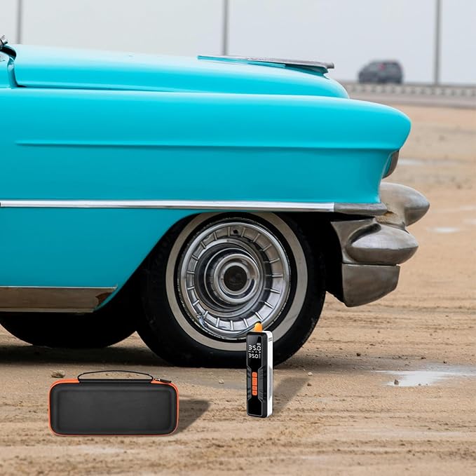 Case Compatible with HIPOM/for Hajomel Tire Inflator Portable Air Compressor, Air Pump Storage Holder Bag for modari/for LICORNE/for LOLSSA/for CYCPLUS and More Electric Bicycle Pump- Box Only