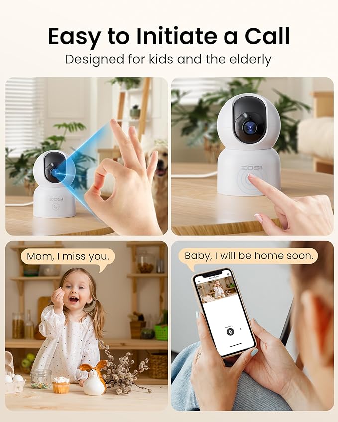 ZOSI C518 4MP Indoor Pan/Tilt Smart Home Security Camera for Pet Dog Baby Monitor,2.4G/5G Dual-Band Plug-in WiFi Cam,Auto-Tracking,Night Vision,Human Detection,2 Way Audio,Cloud&Memory Card Storage