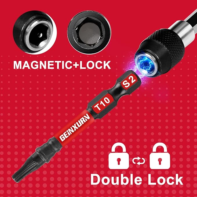 Magnetic Changeable Head Manual Screwdriver Set Include Quick Change Screwdriver and 20Pcs Impact S2 Torx Driver Bit, Bit Extension Holder for Bit, Nut driver, Socket Adapter