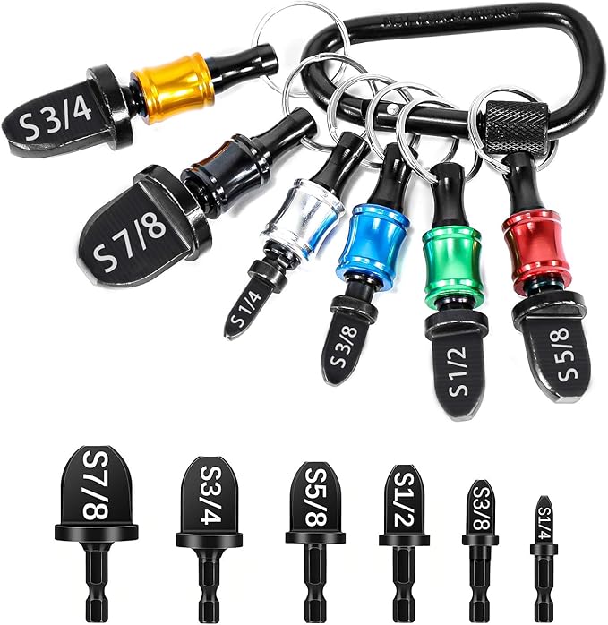 13 Pcs Swage Tool HVAC Repairing Set With Bit Holder, Air Conditioner Copper Tube Expander Swaging Tool Drill Bit, Soft Copper Pipe Swager, 1/4'', 3/8'',1/2'',5/8'',3/4'',7/8'' Swedge HVAC Tool Kit