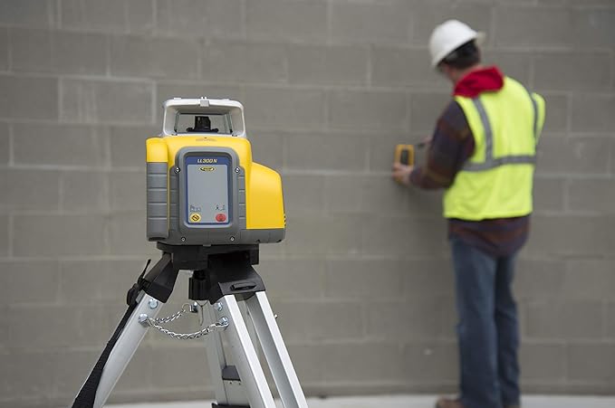 Spectra Precision LL300N-1 Laser Level, Self Leveling Kit with HL450 Receiver, Clamp, 15' Grade Rod / 10ths and Tripod , Yellow