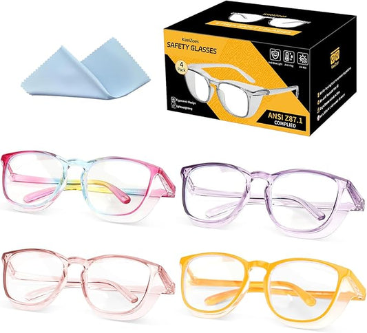 Safety Glasses Anti Fog Goggles For Women, Nurses Protective Eyewear Blue Light & UV Blocking Eye Protection Glasses