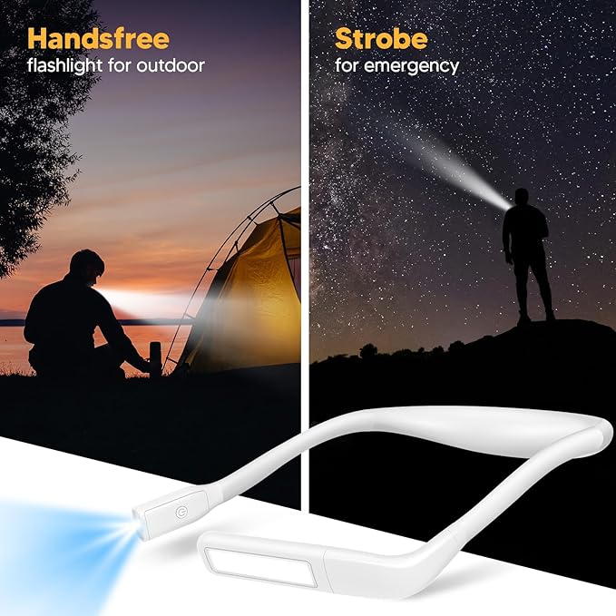 Neck Light Book Lovers Gifts: Crochet Accessories Knitting Gifts for Mom Christmas Stocking Stuffers for Men Women Husband Wife Teens Readers White Elephant Gift Exchange Sewing Supplies Reading Light