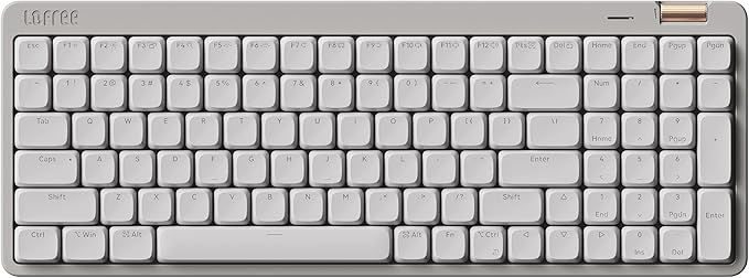 Flow Lite 100 Keys Low Profile Mechanical Keyboard, Swappable Rechargeable Wireless Keyboard with 2.4G Receiver, Bluetooth and Wired Connection for Windows, Mac/Specter Linear Switches (Marble)
