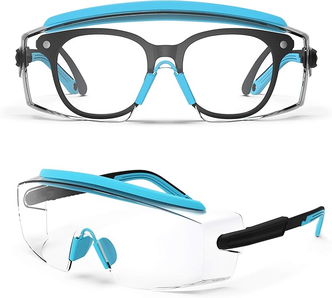 Anti Fog Safety Glasses Safety Goggles Over Glasses Protective Glasses with Anti Scratch Lenses Adjustable
