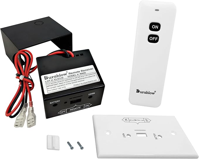 Durablow TL1001 Gas Fire Fireplace On/Off Remote Control Kit for Latching Solenoid Gas Valves (Replacement for Sky-CON, CON-1001)