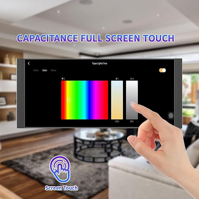 Smart Home Control Panel,12'' Dimmer and Background Music Player,Smart Life Tuya App Control Timer Switch for Smart Appliances,Support Video Doorbell Two-Way Intercom