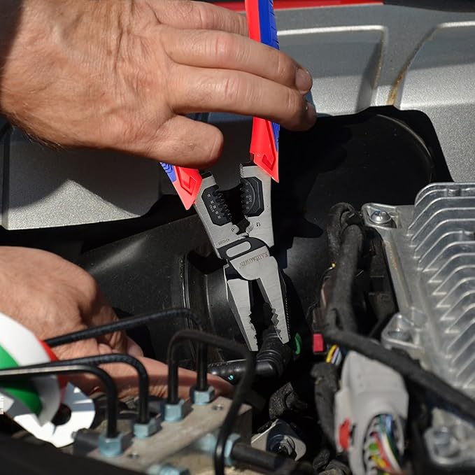 4-in-1 Linesman Pliers with Stripper and Crimper Multifunction Compound Linemans Pliers Side Cutters Heavy Duty for Electrician and Homes