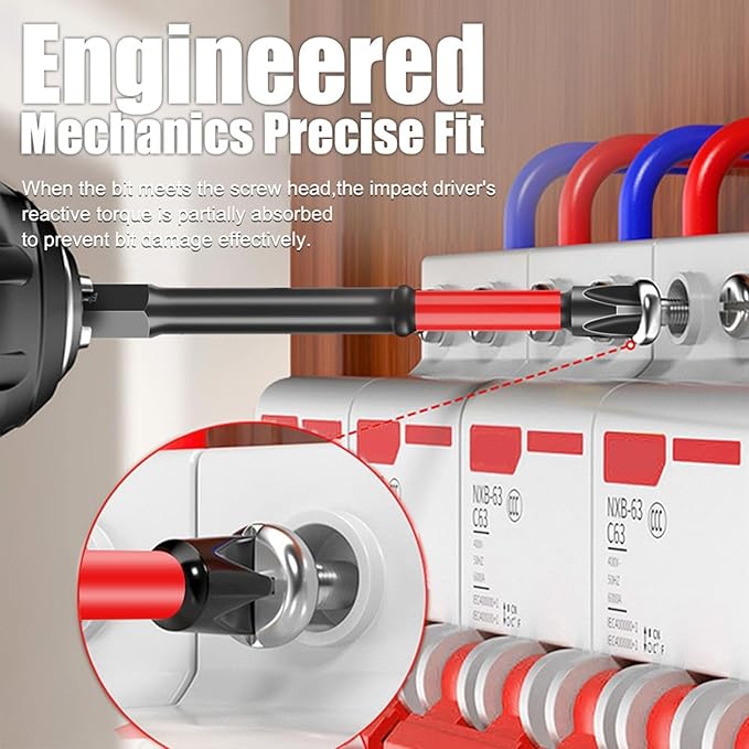 10-Piece Impact Screwdriver Set with Magnetic Tip,1/4 Inch Hex Shank, S2 Steel Magnetic Cross Slot Bitsfor Automotive Repair, Construction, DIY Projects (5PCS 6mm+10mm)