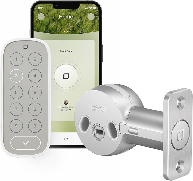 Level Bolt Smart Deadbolt with Keypad - Make Your Lock Smart & Keep Your Existing Hardware and Keys - Keyless Entry via Level App (iOS & Android) - Works with Apple Home