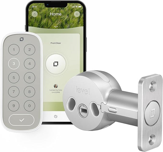 Level Bolt Smart Deadbolt with Keypad - Make Your Lock Smart & Keep Your Existing Hardware and Keys - Keyless Entry via Level App (iOS & Android) - Works with Apple Home