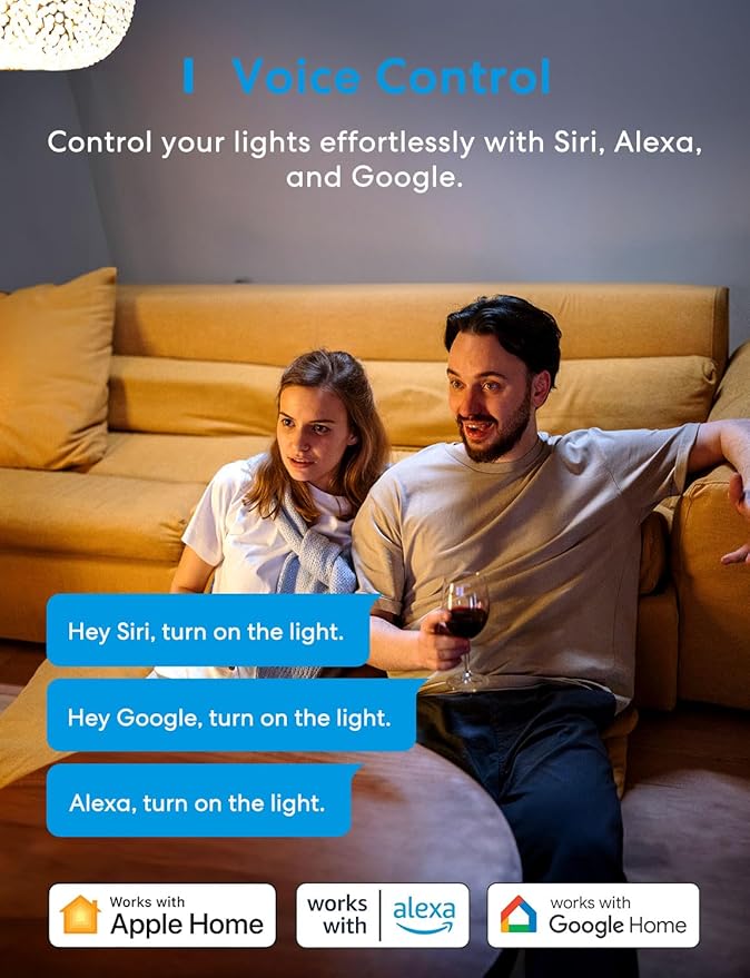 meross Smart Light Switch 4 Pack Supports Apple HomeKit, Siri, Alexa, Google Assistant & SmartThings, Single Pole Light Switch, Neutral Wire Required, Remote Control Schedule, 2.4GHz Wi-Fi