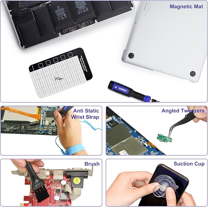 STREBITO Precision Screwdriver Set 191-Piece Multi-Bit Screwdriver 1/4 Inch Nut Driver Home Improvement Tool Electronic Repair Kit for Computer, iPhone, Laptop, PC, Cell Phone, PS4, Xbox, Nintendo