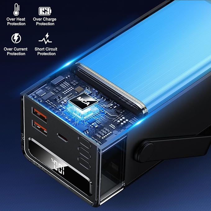 Power Bank 60000mAh 22.5W Fast-Charging Portable Charger with Built-in Cables Portable High Capacity Portable Phone Charger Power Bank for iPhone, Samsung, Galaxy, Travel Camping Outdoor