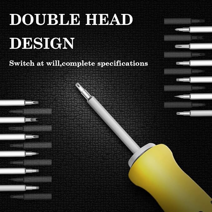Premium 6-In-1 Mini Screwdrivers Set, Small Screwdriver Sets, Multipurpose Turn Screw, Household Small Driver, Detachable Handle, Alloy Steel Material, SH-083, 12 Sizes by NOSHY