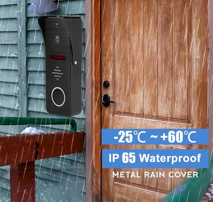 Wired Video Doorbell Apartment Intercom System with 1080P HD Camera,10 Inch Touch Monitor,TUYA WiFi Smart Home Video Intercom Door Phone Kits for Home Villa,32G (1 doorbell+4 Monitor)
