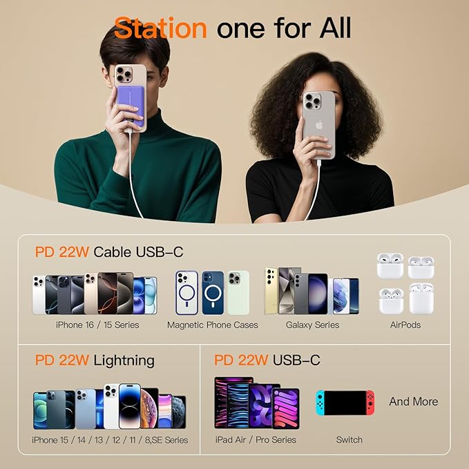 Magnetic Portable Charger, 16800mAh Wireless Power Bank, with 20W USB-C Fast Charging and LED Digital Display Magnetic Battery Pack, Compatible with iPhone 17/16/15/14/13/12 Full Series (2025)