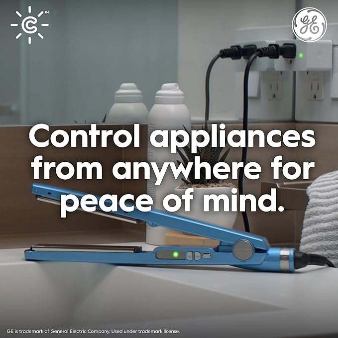 GE Cync Smart Indoor Plug, Smart Outlet Control, WiFi Outlet, Matter Compatible, Compatible with Alexa and Google Home