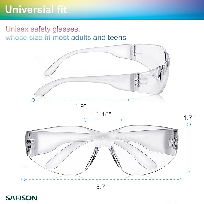 Safety Glasses Bulk 28 Pack Impact & Scratch Resistant Clear Protective Eyewears Polycarbonte PPE Goggles for Construction, Nerf, Shooting, Hospital, Sports