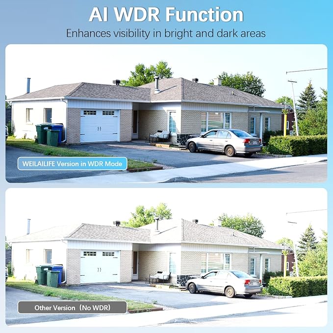 【Flashing LEDs Visual Alert】 Wired Security Camera System, CCTV Cameras with DVR Recorder, Home Video Surveillance Systems