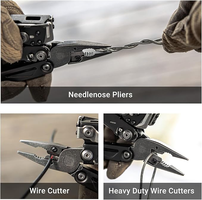 NEXTORCH PIONEER 14-IN-1 Multi-tools Full-Size,Versatile Multi-tool Set with Scissors Needle Nose Pliers Pocket Clip Multi-tool
