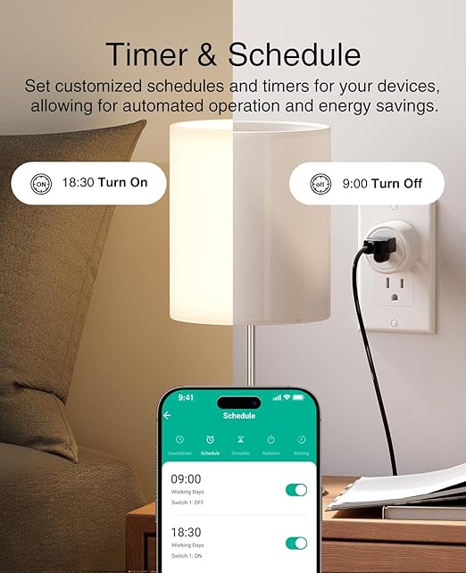 GHome Smart 5G 15A Smart Plug Work with Alexa and Google Home WiFi Smart Plugs, Smart Home WiFi Outlet with Remote Control & Timer, 5GHz and 2.4GHz Wi-Fi Compatible, ETL FCC Listed, White, 2 Pack