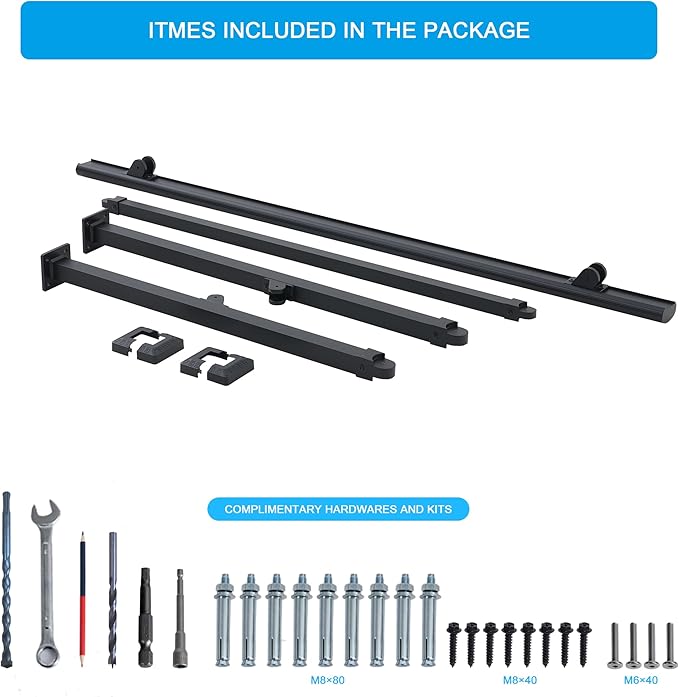 4 Steps Handrail for Outdoor Steps, Premium Aluminum Alloy Railing Set, Porch Railing Kit,Free Installation Kits Included, Used Under Harsh Weather Conditions,Rust Free for 3-4 Steps,Set of 1
