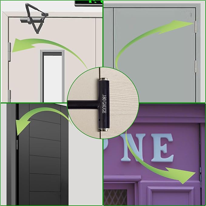 Door Hinge Adjustment Tool,Hinge Gap Adjusting Wrench Kit, Compatible with Heavy Weight 134 and 180 Gauge, Pro Door Hinge Gap Adjusting Wrench for Standard Door Commercial Doors Hinge Repair