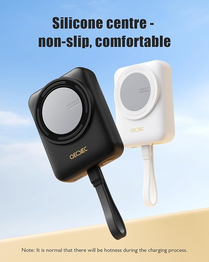 Magnetic Portable Charger 10000mAh, Wireless Mag-Safe Power Bank, 22.5W Fast Charging Power Bank, Compatible with iPhone Series, Android Devices, Compact and Lightweight for Short Travel-Black