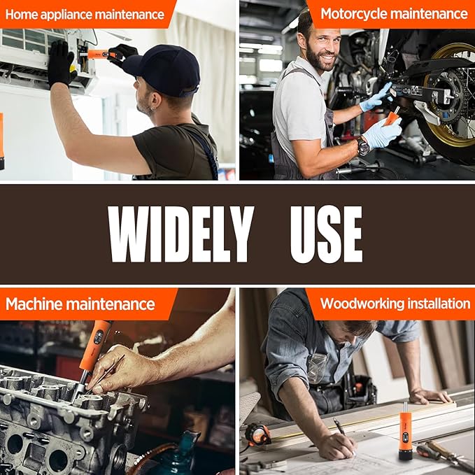 36Pcs Torque Screwdriver Wrench Driver Set 10-70 Inch Pounds lbs with 29 S2 Bits,5 Drive Sockets ,1/4" Socket Adapter for Maintenance,Tools, Bike Repairing and Mounting.