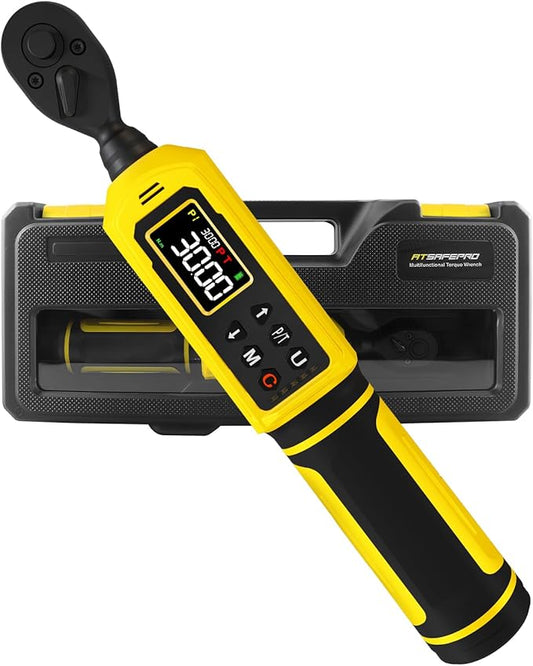 Digital Torque Wrench 1/4 Inch Drive, 4-265.6 in.lbs with Color Display & 5 Units, ±2% Accuracy, Vibration/Buzzer/LED Alert, Peak/Track Mode, inch Pound Torque Wrench for Bike, Auto, DIY Home Repair