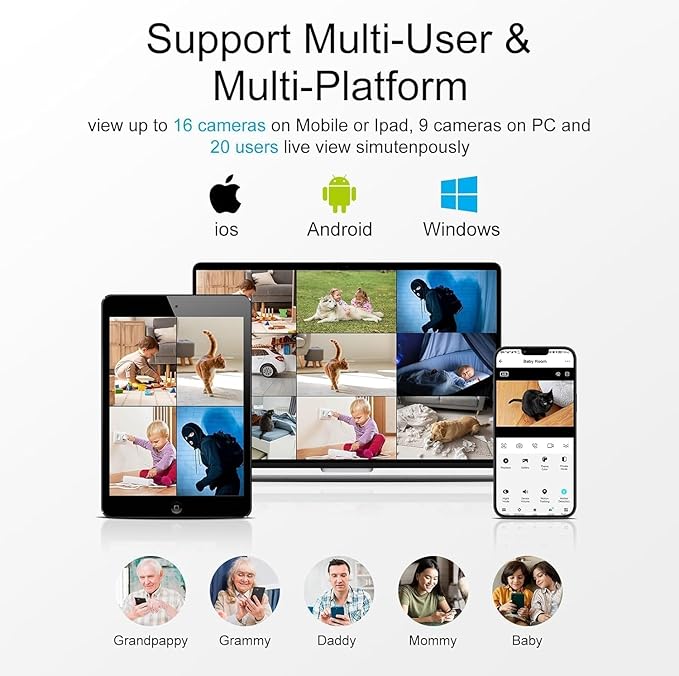 SYMYNELEC Solar Security Cameras Outdoor: 4-Pack Wireless Surveillance System - 2K Night Vision Motion Detection - Waterproof Home Monitoring Year-Round for Homeowners