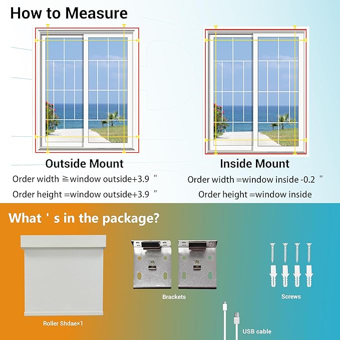 Motorized Blinds with Remote, Blackout Smart Roller Blinds Compatible with Apple Homekit Google Home and Alexa, Automatic Window Blinds Customize, Beige