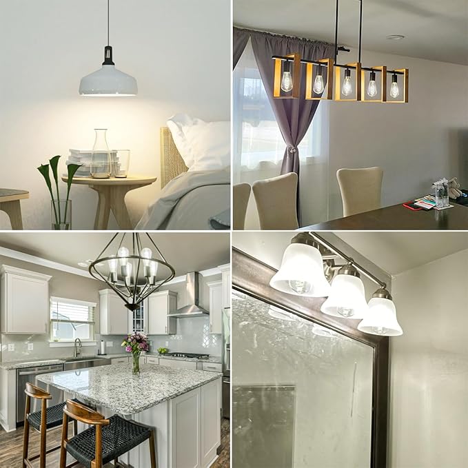 16 PCS Dimmable Vintage LED Edison Bulbs, 6W Equivalent 60 Watt, Natural White 4000K, Antique Flexible Spiral LED Filament Light Bulb, ST58 (ST19), 600 Lumens, E26 Base, Clear Plastic