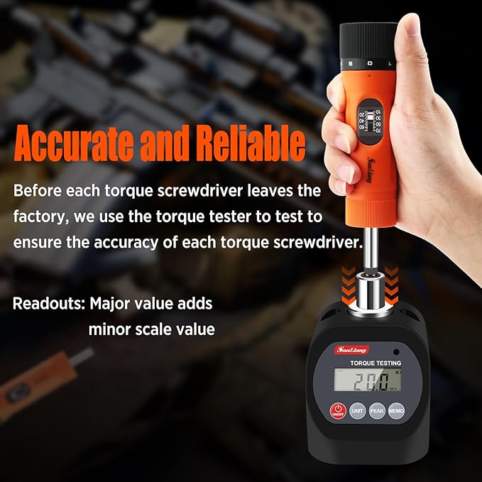 36Pcs Torque Screwdriver Wrench Driver Set 10-70 Inch Pounds lbs with 29 S2 Bits,5 Drive Sockets ,1/4" Socket Adapter for Maintenance,Tools, Bike Repairing and Mounting.