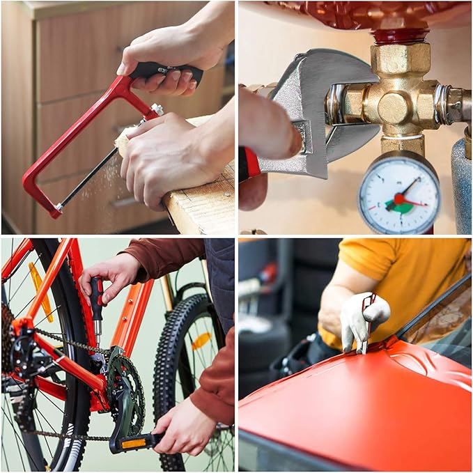 198 Piece Household Tool Set,General Home/Auto Repair Hand Tool Kit with Hammer, Pliers, Wrenches, Sockets and Toolbox Storage Case