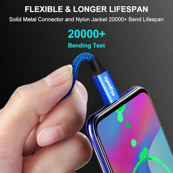 etguuds USB to USB C Cable 1ft, 2-Pack Short USB A to Type C Charger Cord Fast Charging for Samsung Galaxy A15 A25 A35 A55 A54, S24 S23 S22 S21 S20 S10 S10E, Note 20 10, Moto G, for iPhone 16 15